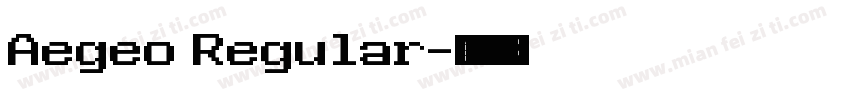 Aegeo Regular字体转换